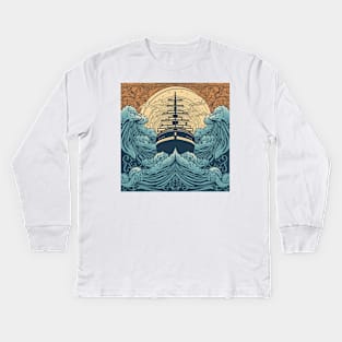 Cruise Ship Explorer: Discover the World's Treasures from the Comfort of Your Ship Kids Long Sleeve T-Shirt